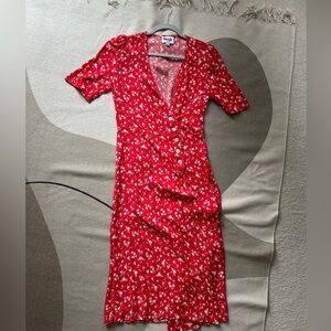 Rouje midi wrap dress size 36
